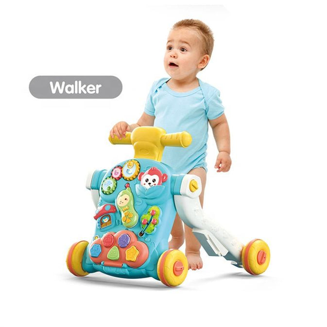 Interactive Baby Walker with Musical Buttons and Learning Features