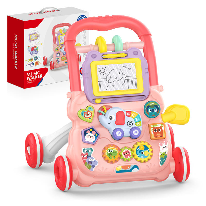 Music Baby Walker – 2-in-1 Activity & Learning Toy | With Lights, Sounds & Drawing Board