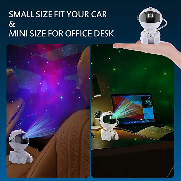 Sitting Astronaut Galaxy Projector Lamp – LED Star Night Light for Bedroom Decor