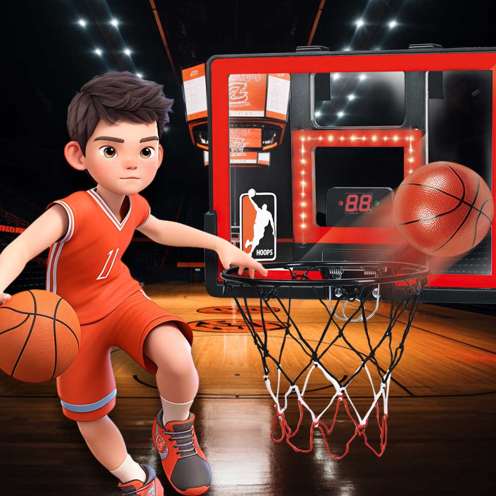 Electronic Basketball Board Indoor Sports Hoop with Scoreboard