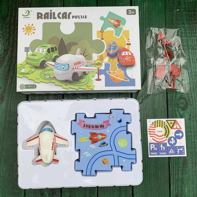 Rail Car Puzzle 25 Pcs Fun Learning Set