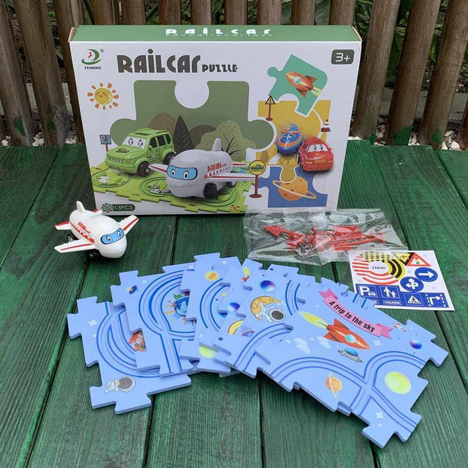 Rail Car Puzzle 25 Pcs Fun Learning Set
