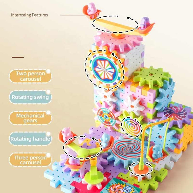 Magical Gear Blocks 83 Pcs STEM Set (Magic Plate Electric)