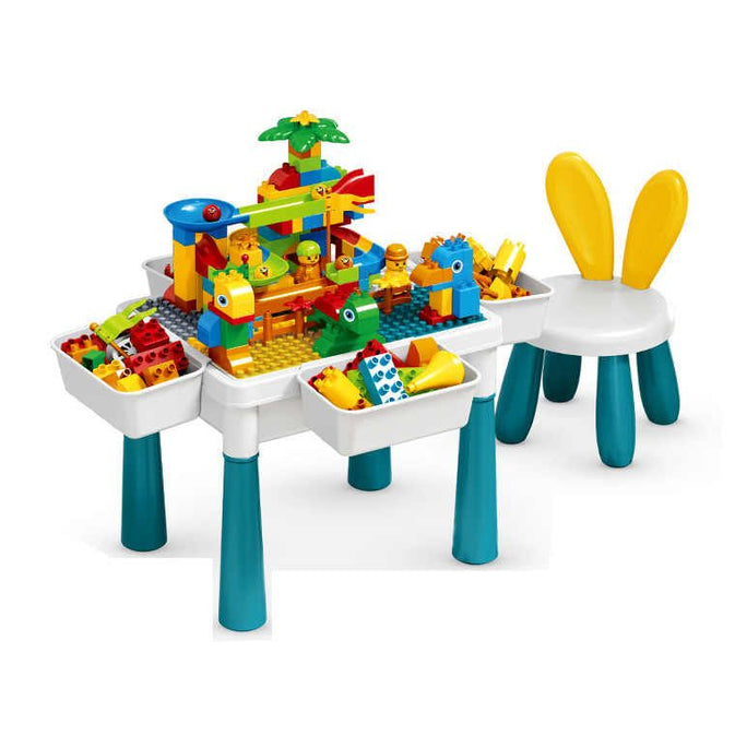 MultiFunction Building Block Table with Chair – 105 Pcs