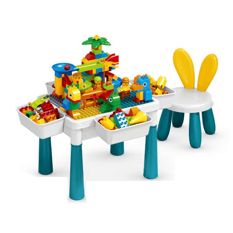 MultiFunction Building Block Table with Chair – 105 Pcs