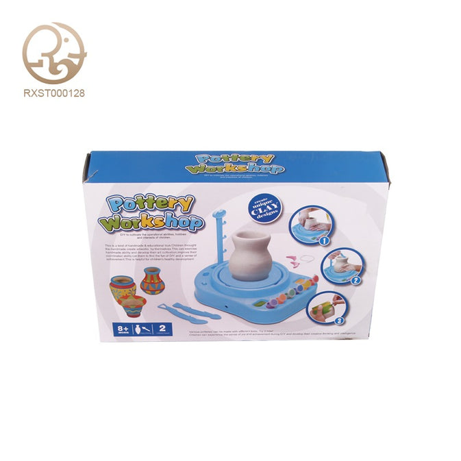 Kids Pottery Workshop Set Clay & Paint DIY Kit