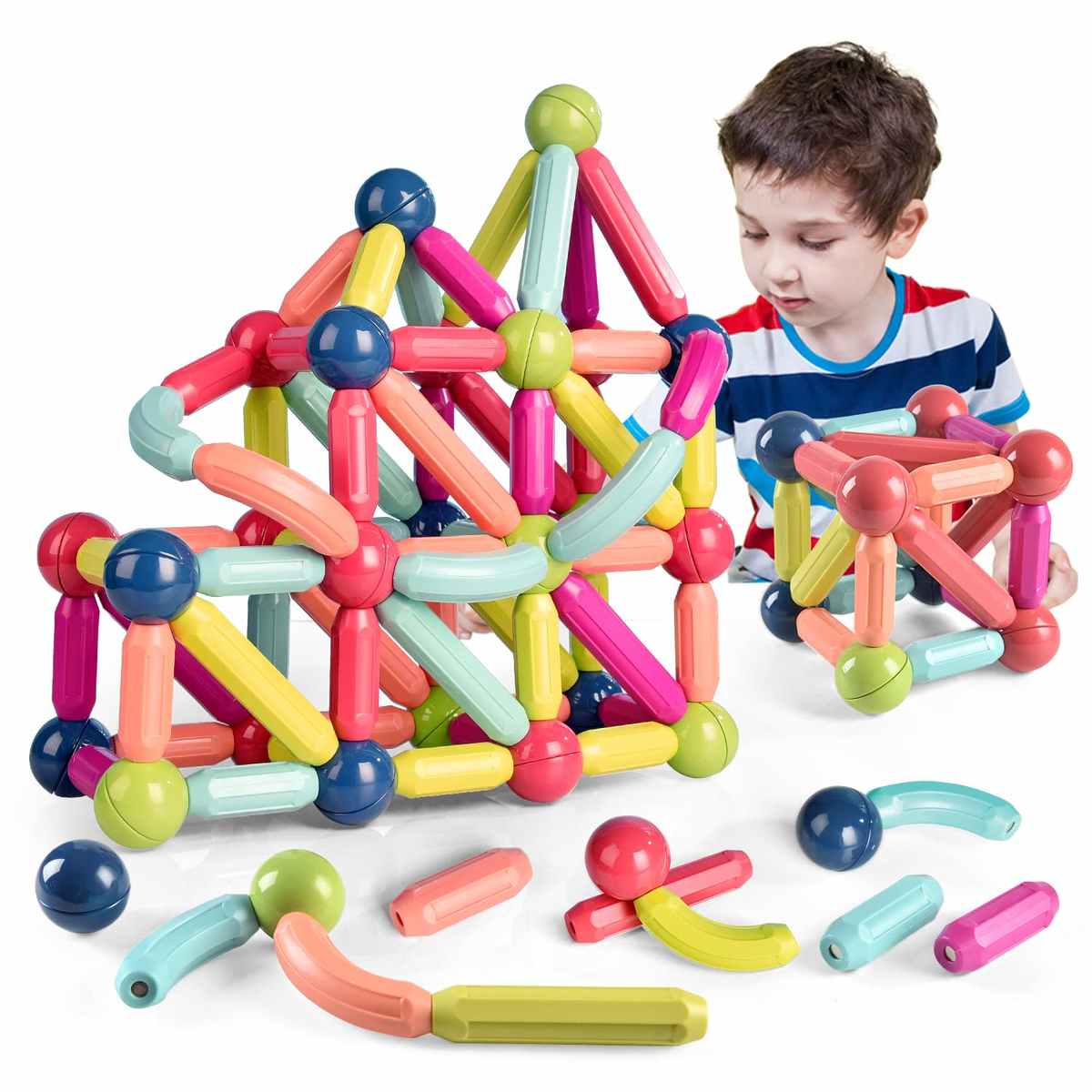 Magnet Stick & Link 64 Pcs Building Set