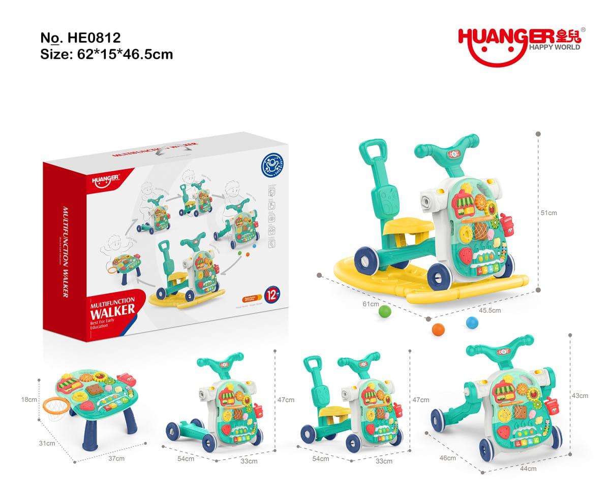 5-in-1 Baby Walker, Rocker & Activity Table – Multi-Stage Ride-On Toy