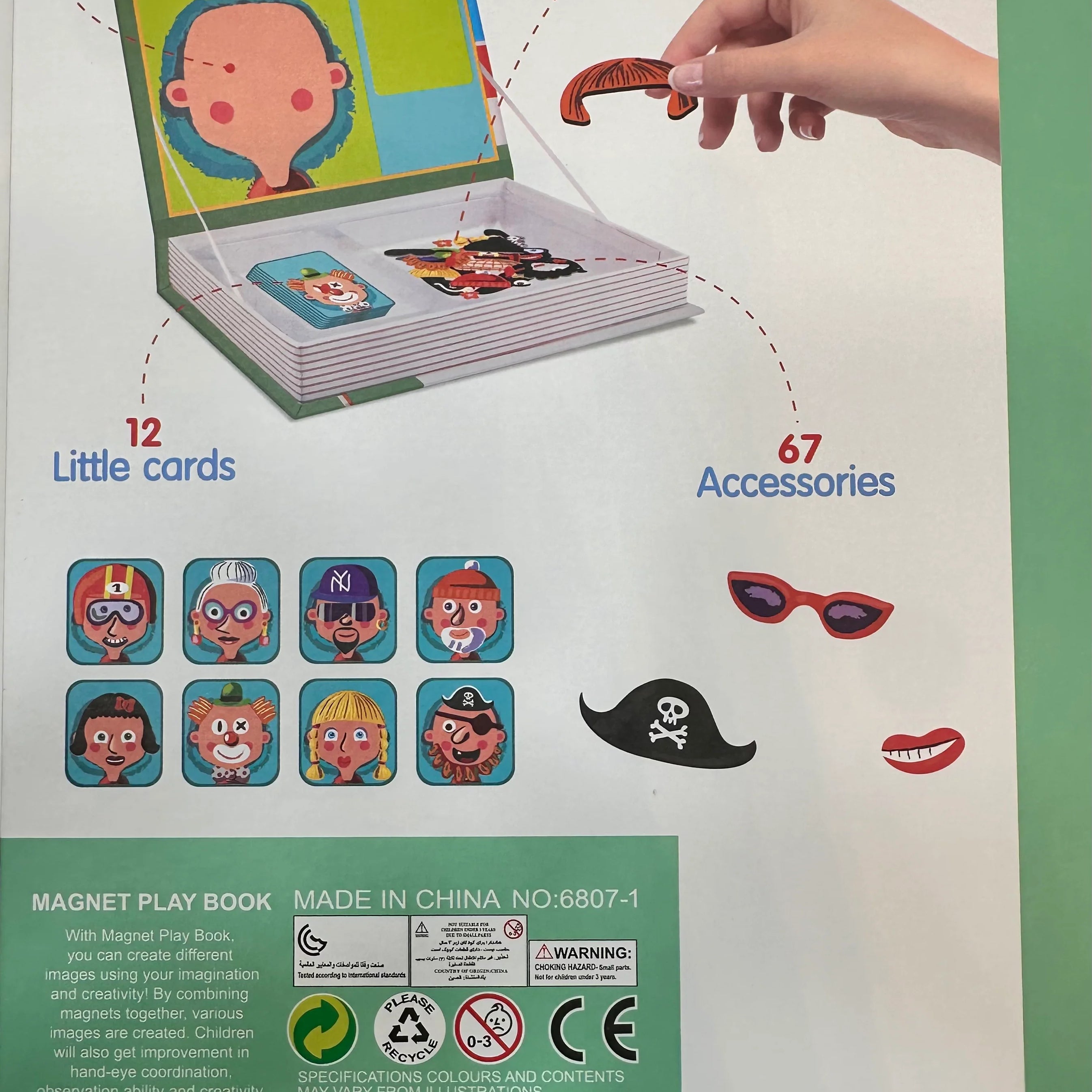 Magnetic Face Changing Puzzle Game - 67 Pieces.