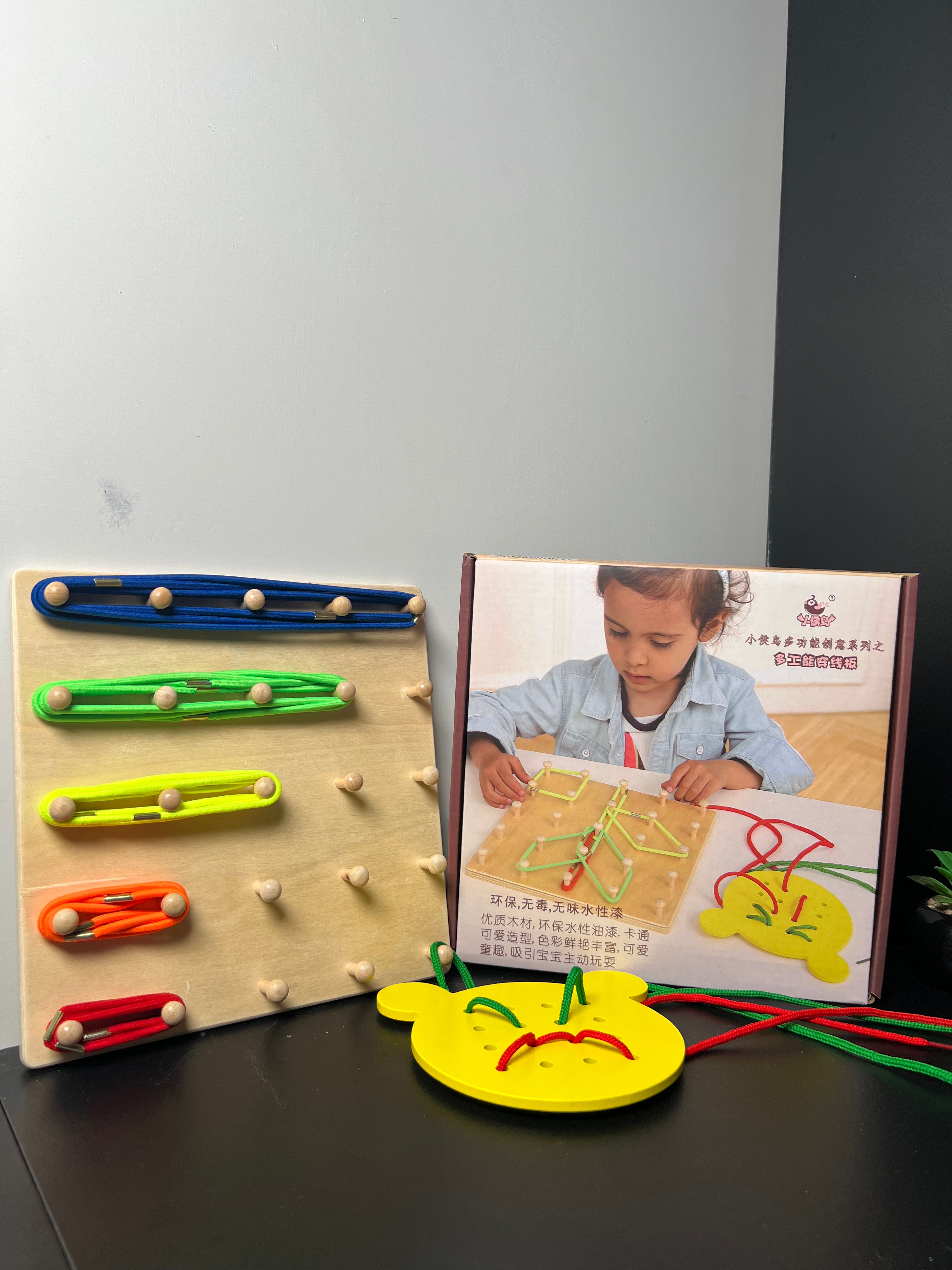 Smart Shapes Geo Board – Calm Play, Sharp Minds – Montessori Peg Toy