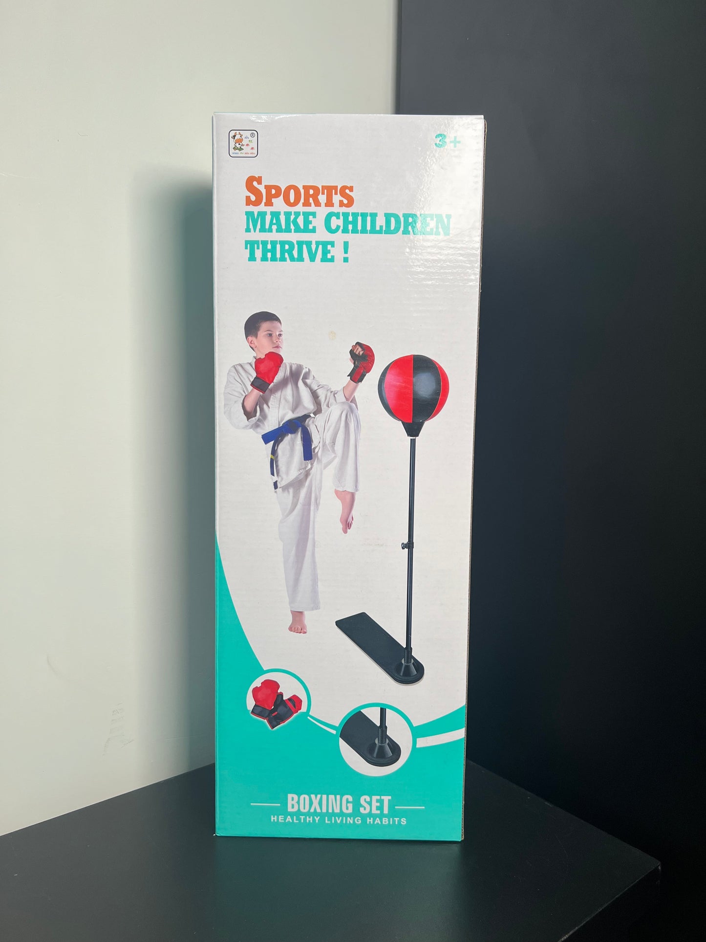 Adjustable Kids Boxing Set – Punching Bag with Gloves