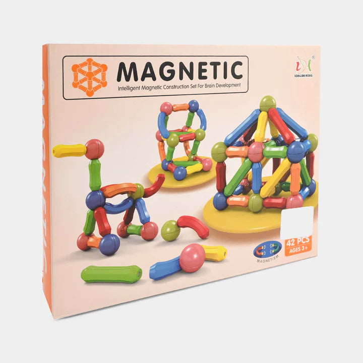 Magnetic Stick 42-Piece Construction Set – Colorful Rods & Balls Building Toy for Kids