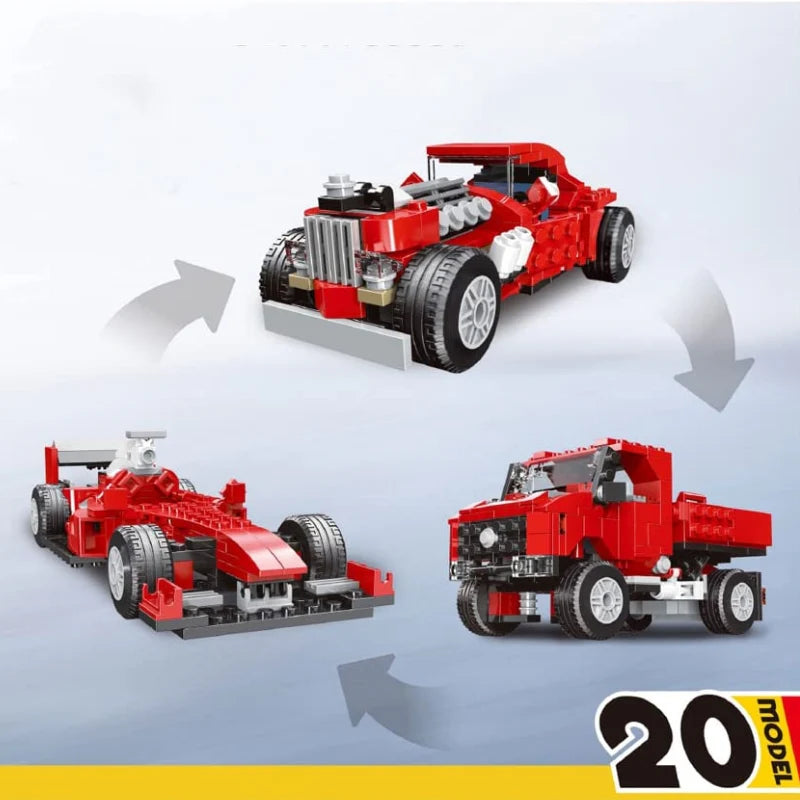 Car Building Block Set – 278 PCS Classic Model Kit for Kids & Collectors