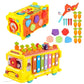 Montessori Activity School Bus – Shape Sorter, Music & Xylophone Toy for 1–3 Yrs