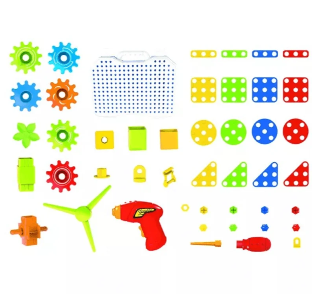 Drill Magic Plate-2 In 1 Puzzle Building Blocks 190 Pcs