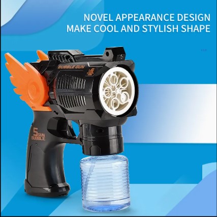 Wing Blaster Bubble Gun – 5-Hole High-Speed Bubble Maker for Kids