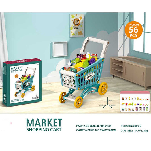 Kids Shopping Cart Playset + Fruit & Veggies Cutting Pack 2  Deal 5