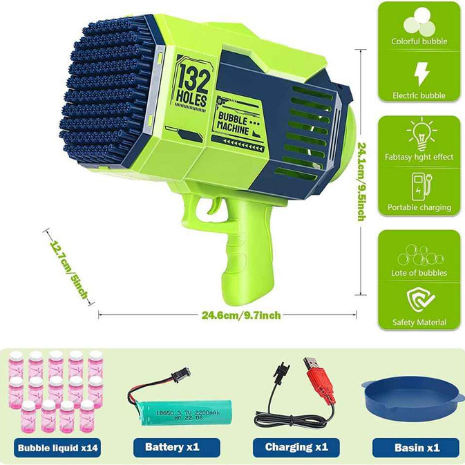 🫧 132-Hole Bubble Machine – Ultimate Fun for Kids!