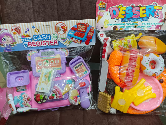 Cash Register Toy + Dessert Cutting Toy ( Bundle )