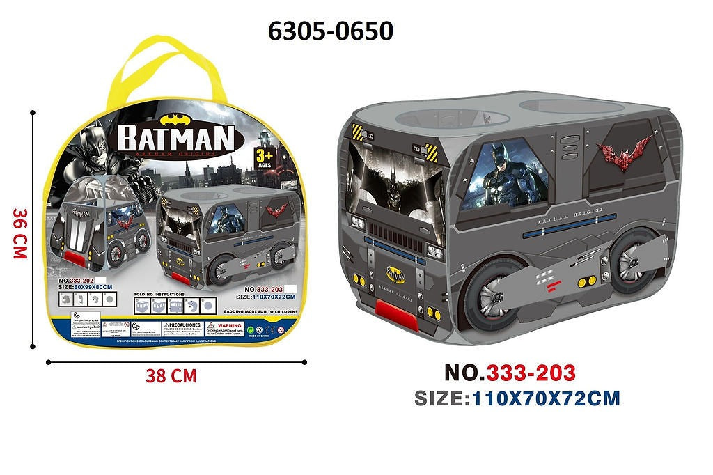 Rectangular shape Batman Foldable Play Tent for Kids – Pop-Up Batmobile Tent