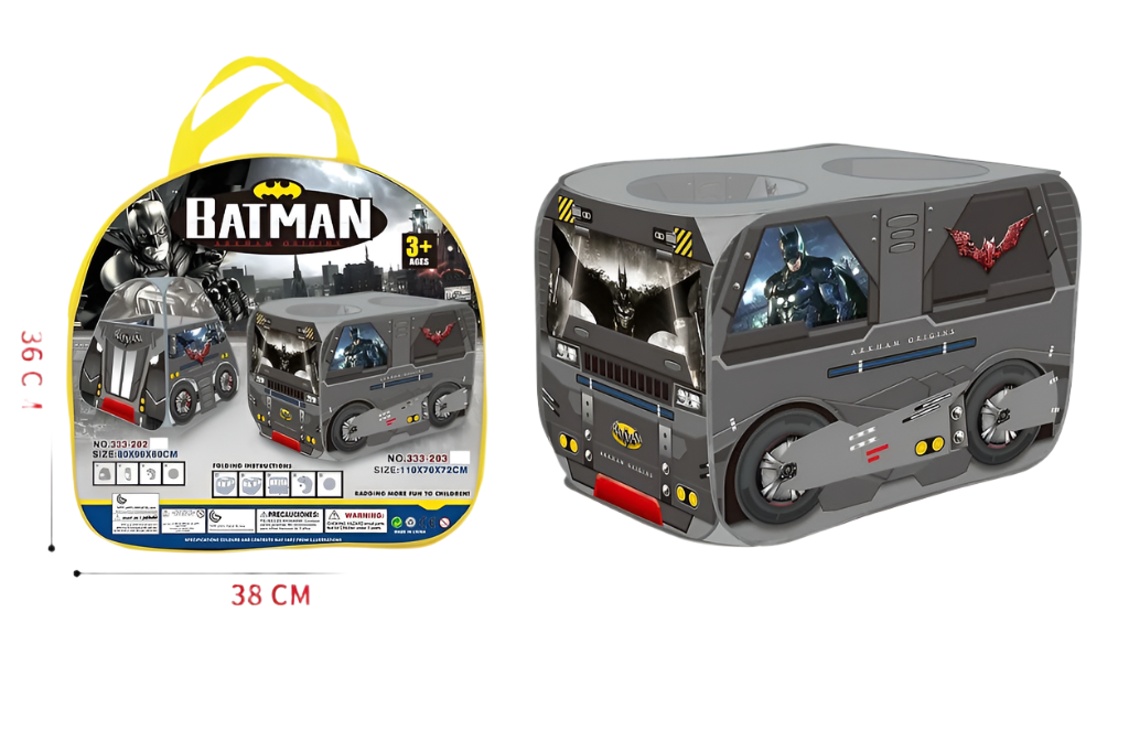 Rectangular shape Batman Foldable Play Tent for Kids – Pop-Up Batmobile Tent