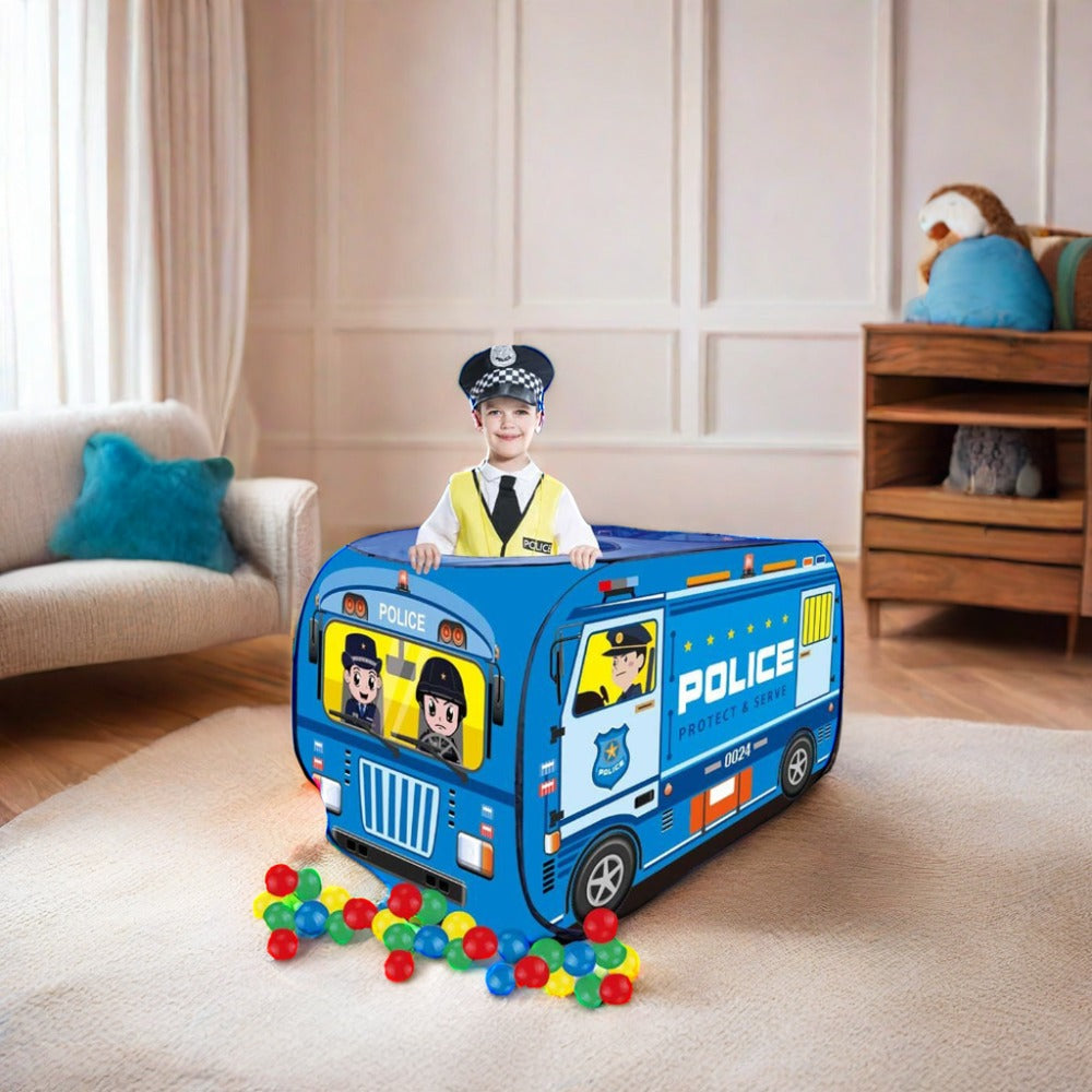 Police Car Pop-Up Tent for Kids – Foldable Playhouse