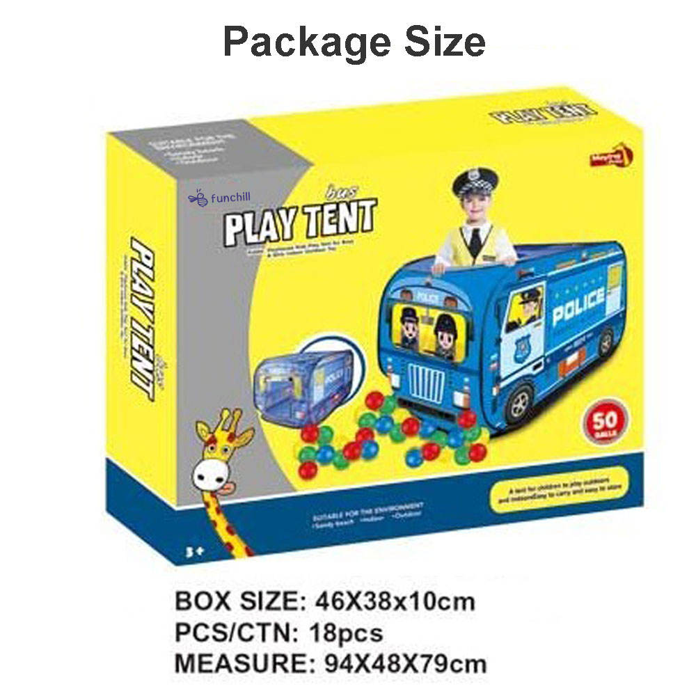 Police Car Pop-Up Tent for Kids – Foldable Playhouse