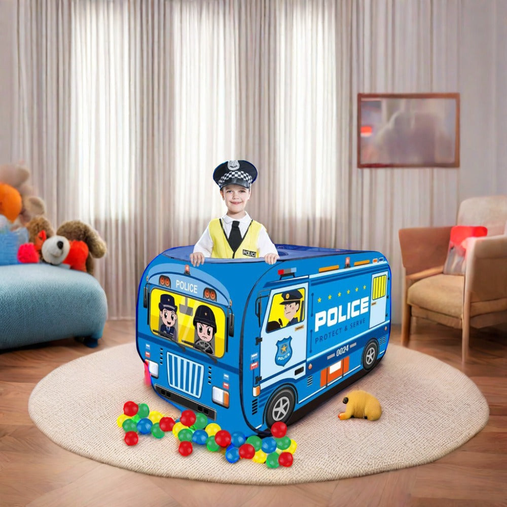 Police Car Pop-Up Tent for Kids – Foldable Playhouse