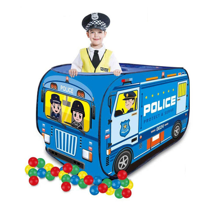 Police Car Pop-Up Tent for Kids – Foldable Playhouse