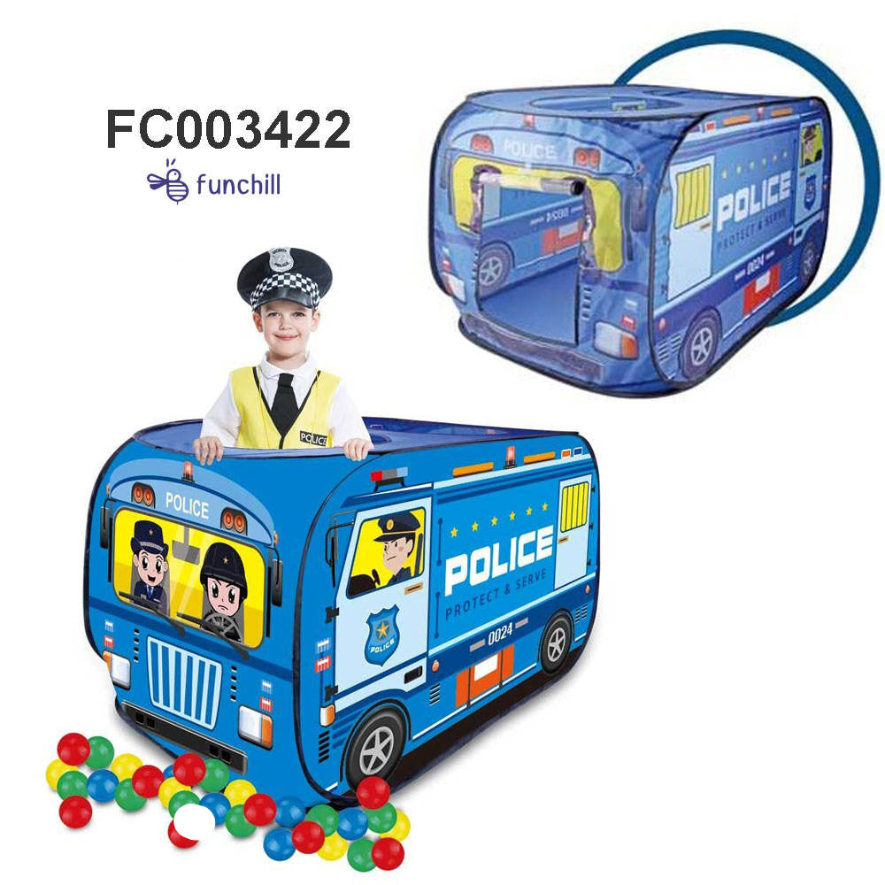 Police Car Pop-Up Tent for Kids – Foldable Playhouse