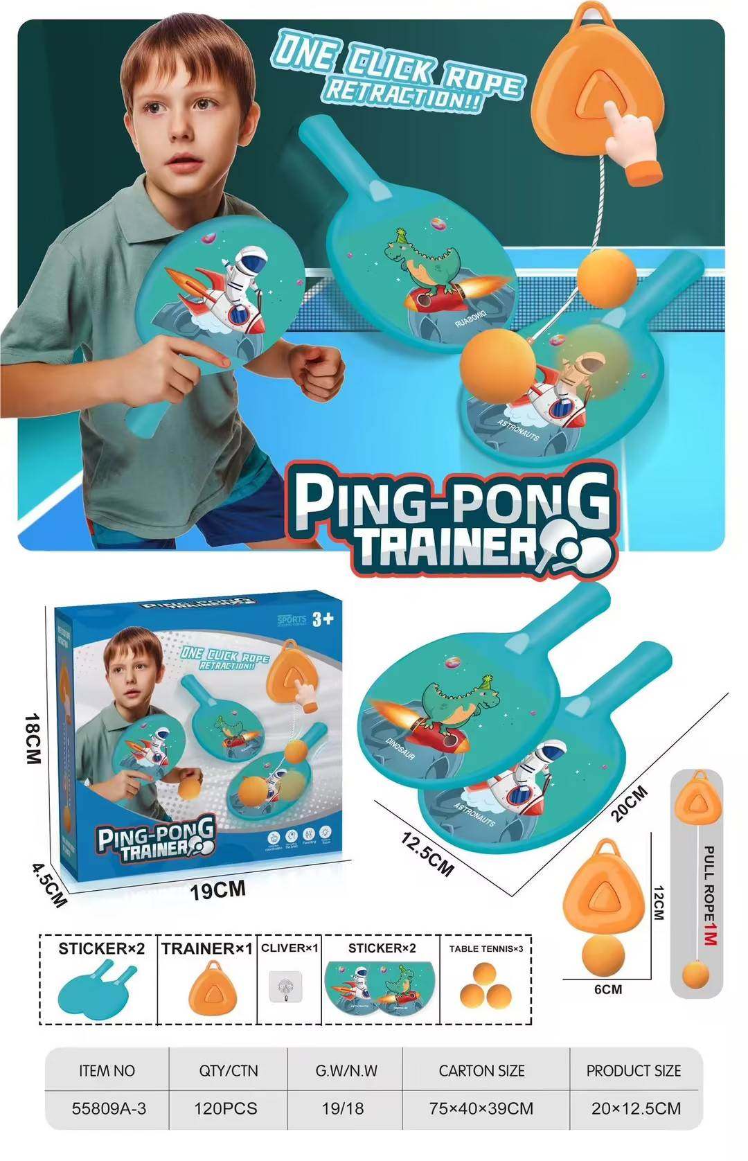 Hanging Table Tennis Trainer Triangle shape – Boost Focus & Keep Kids Engaged Indoors!