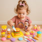 Pretend Food Toy Set – Cutting Fruits Basket & Dessert Play Set for Kids (Ages 3+) (Bundle)