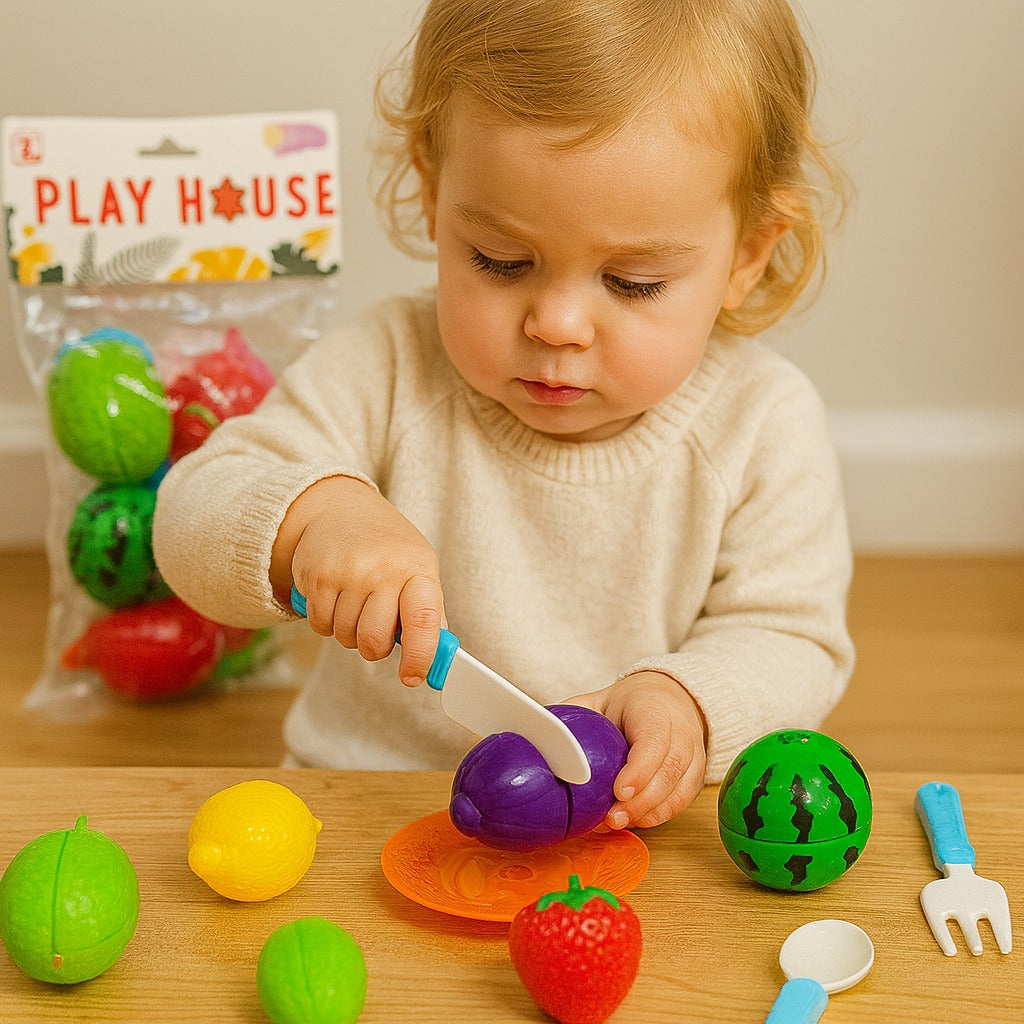 Kitchen Sink Toy Set with Water Circulation + Play House Cutting Fruits Set (bundle)