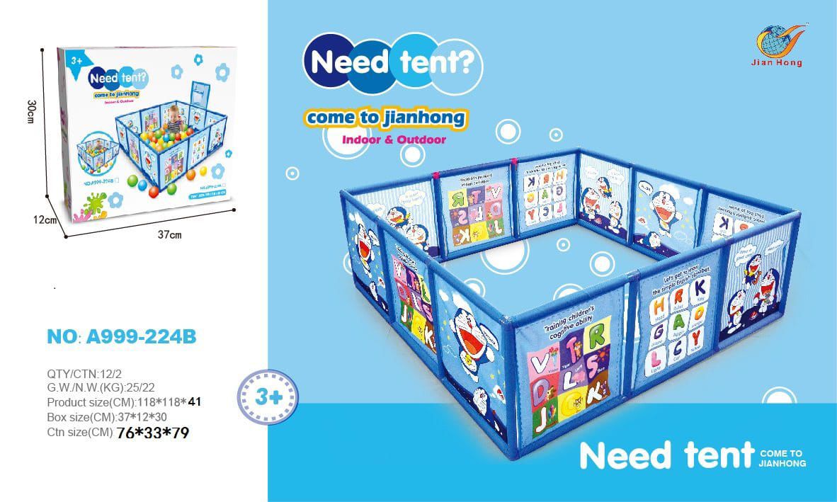 All-in-One Baby Playpen with Basketball & Football Net – Safe Indoor Playground for Active Toddlers