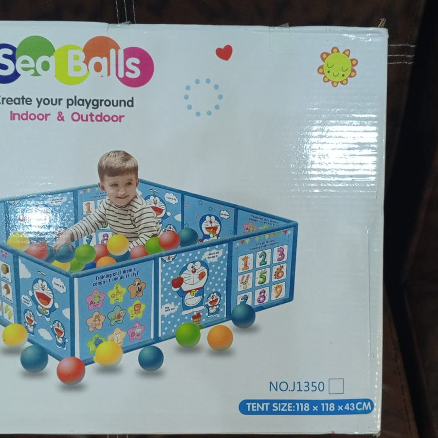 All-in-One Baby Playpen with Basketball & Football Net – Safe Indoor Playground for Active Toddlers