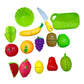 Fruits Cutting Toy Set  (15 Pcs) – Colorful Plastic Fruits with Toy Knife (Ages 3+)
