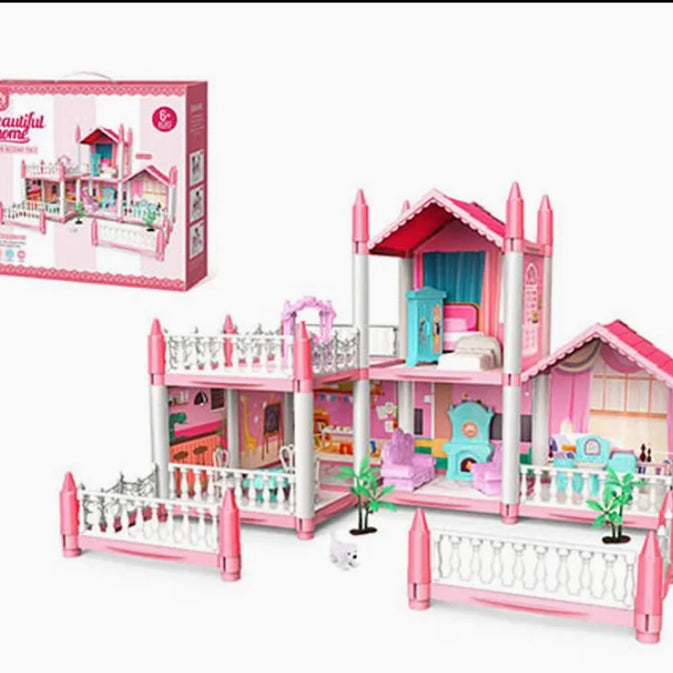 Deluxe Dollhouse Playset Multi-Level with Furniture (Ground + 1 Floor)
