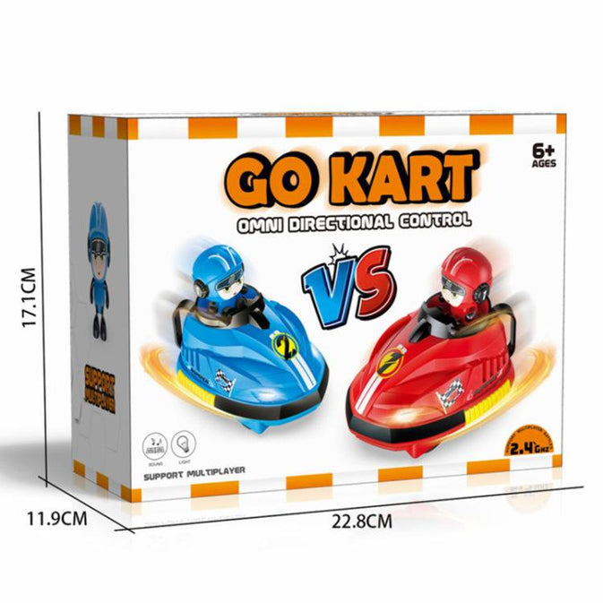 2 Remote Control Bumper Car Toy Set – Dual RC Cars with Ejecting Drivers, Lights & Music