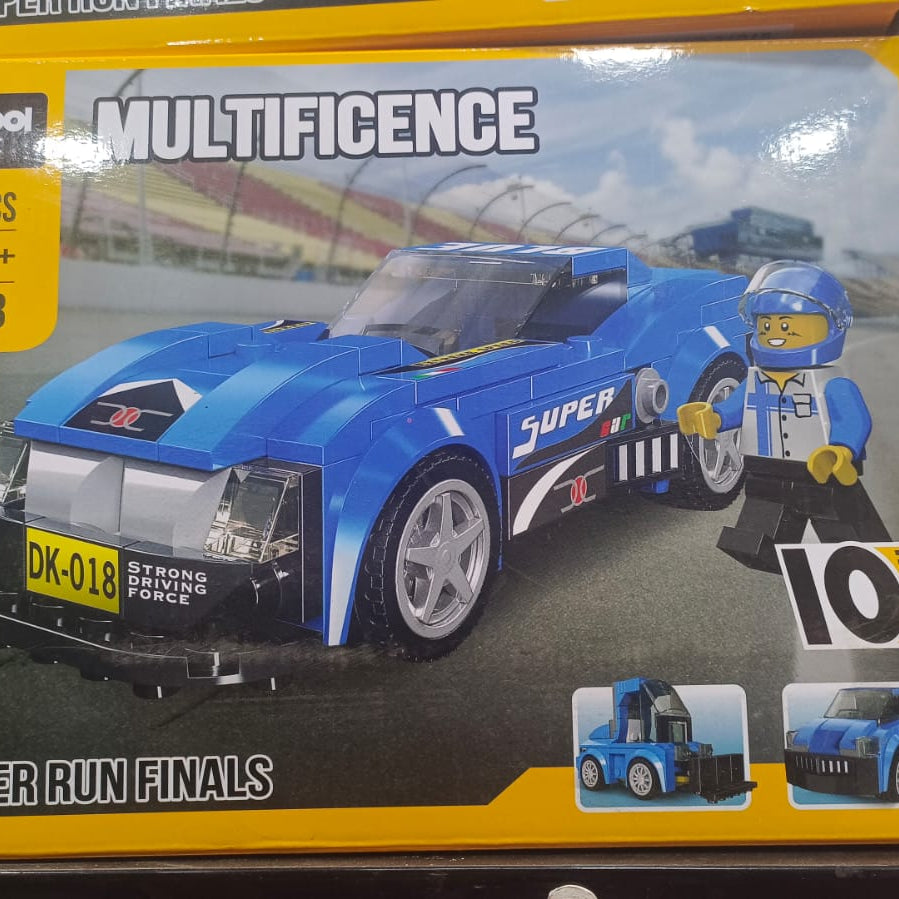 208+ PCS DECOOL Racing Car Building Blocks Set – Super Run (Ages 6+)