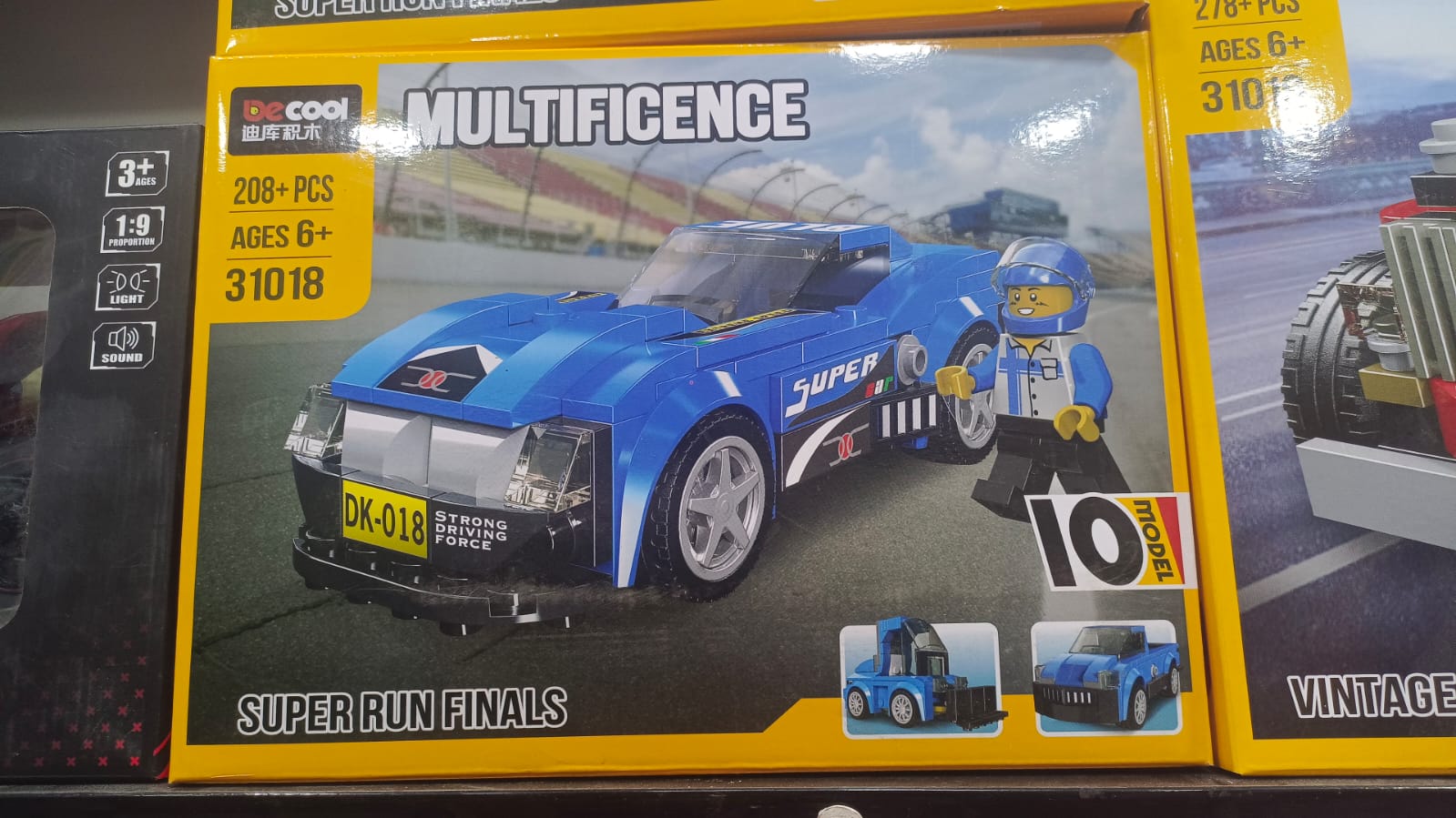 208+ PCS DECOOL Racing Car Building Blocks Set – Super Run (Ages 6+)