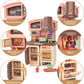 Kitchen Counter & Kitchenware Pretend Play Set – Interactive Toy Kitchen with Lights, Sound & Accessories (Fast Food Style)