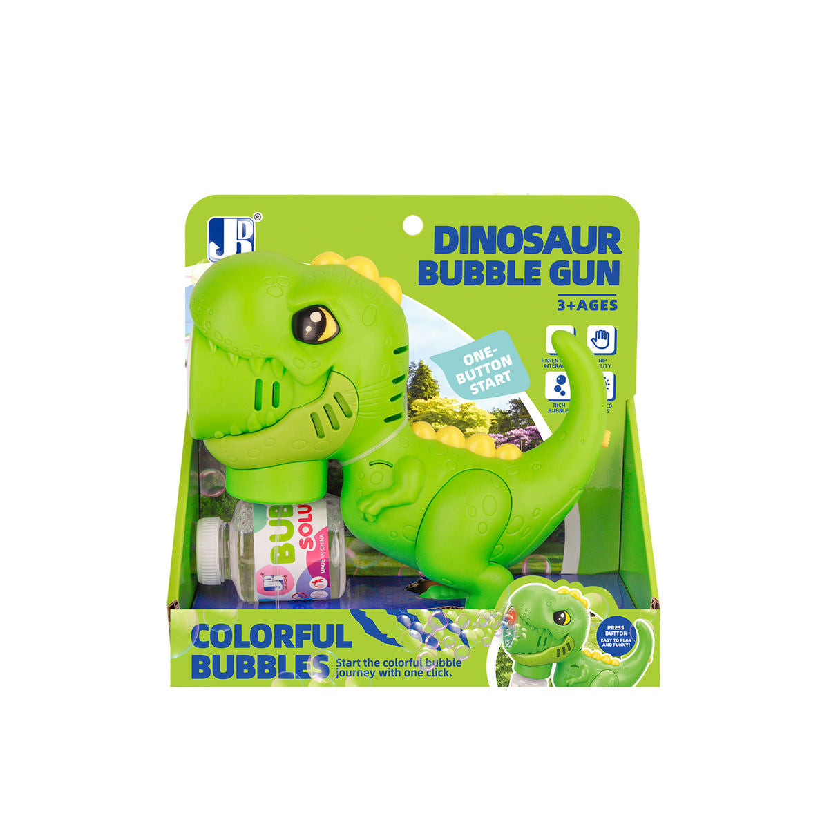 Dinosaur Bubble Gun Toy for Kids – Automatic Bubble Blower with Bubble