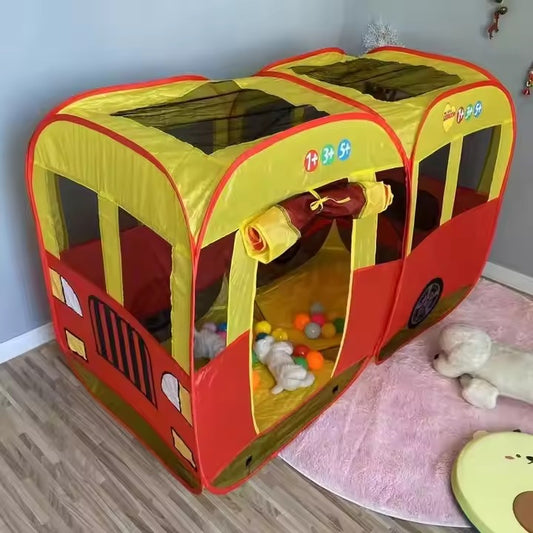 Cocomelon Bus-Themed Pop-Up Tent House for Kids – Indoor & Outdoor Play Tent