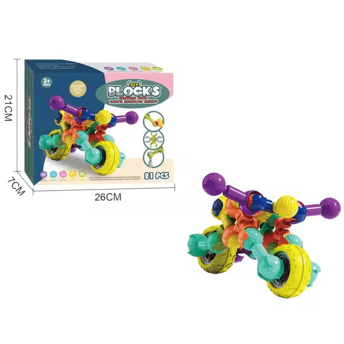 DIY Building Blocks Set for Kids – 21 Pcs Hands-On Construction Toy