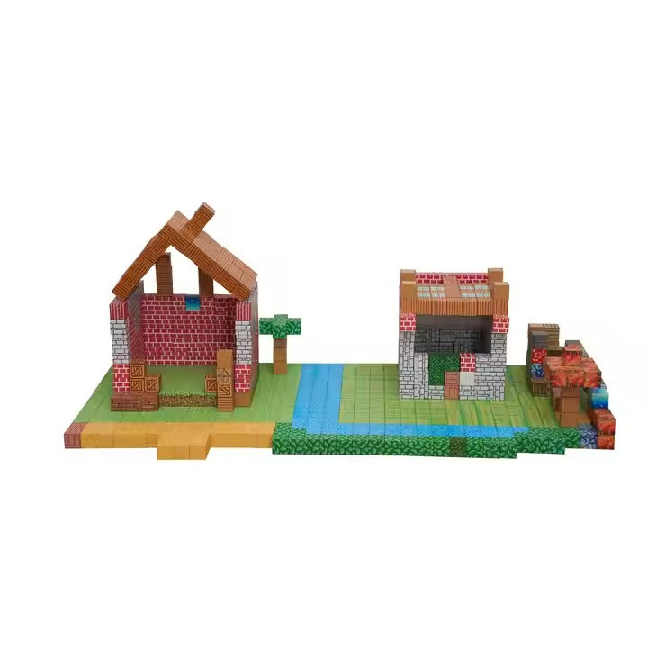 Super World Magnetic Cube – 128 Pcs Building Set for Kids (Minecraft Style)