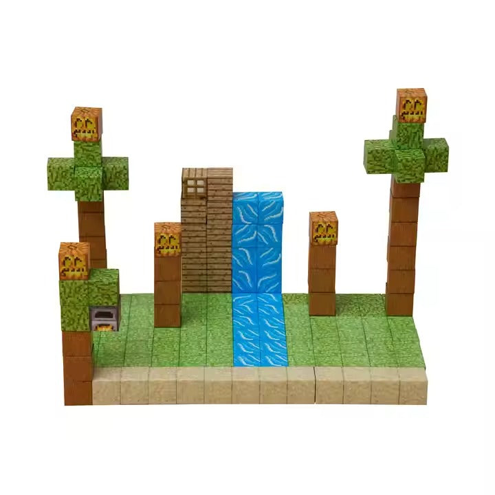 Super World Magnetic Cube – 128 Pcs Building Set for Kids (Minecraft Style)