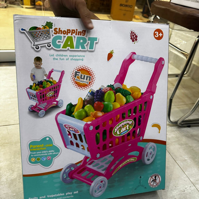 Kids Shopping Cart Playset – Pretend Play Supermarket Fun!