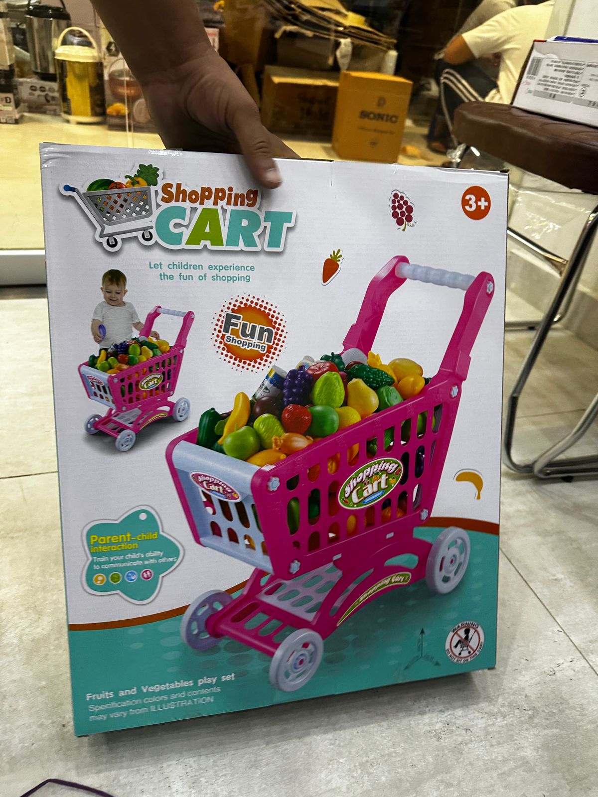 Kids Shopping Cart Playset – Pretend Play Supermarket Fun!