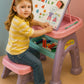 Kids Drawing Projector Desk – Light-Up Art Station with Stool