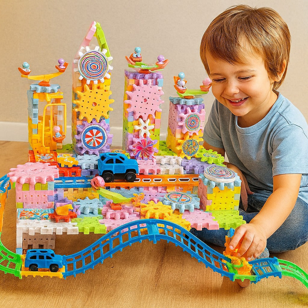 Magical Gear Blocks 83 Pcs STEM Set (Magic Plate Electric)